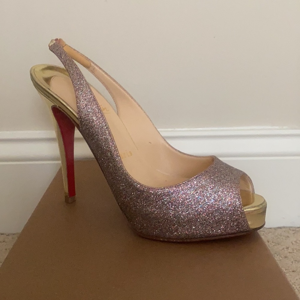 Louboutin Prive 120Glitter Mini Spech EU37…
